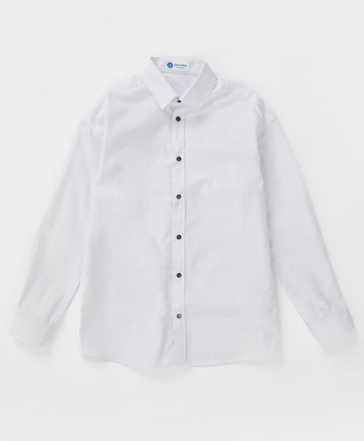 Сорочка оверсайз на кнопках белая Button Blue  фото 4