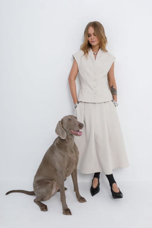 Юбка Pirs 5831 жемчужный  фото 5