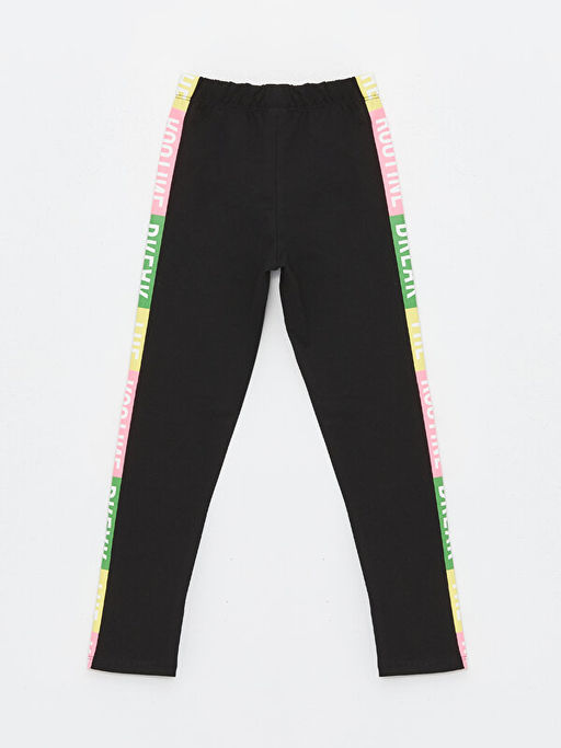 Beli Lastikli Bask?l? K?z ?ocuk Uzun Tayt - Waikiki фото 2