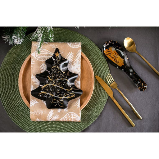 Тарелка новогодняя плоская «Ёлочка», 19.5×16.5 см