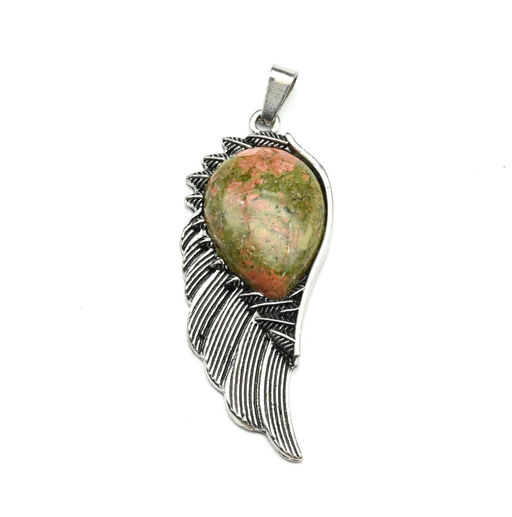 Подвеска с унакитом Крыло 23*52мм