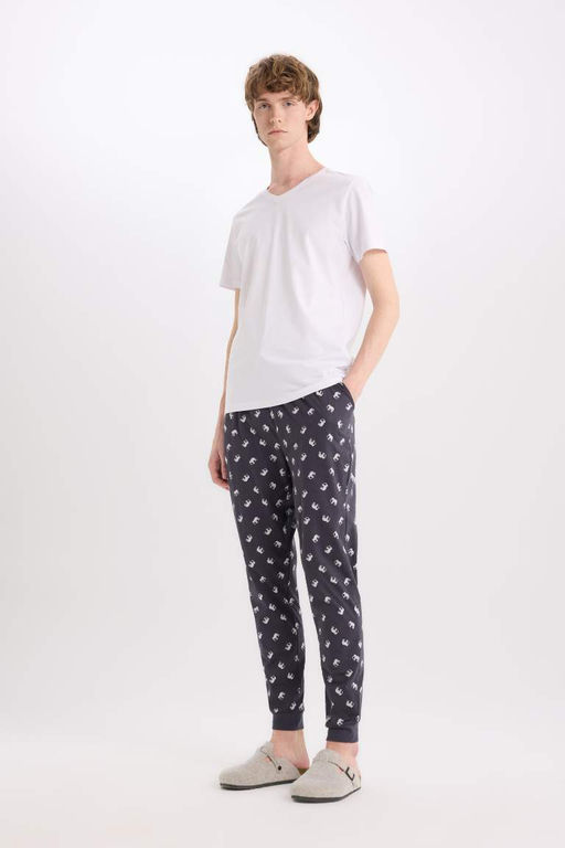 Regular Fit Desenli Cepli Pijama Alt? - Defacto фото 2