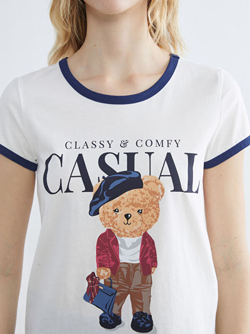 Ay? Teddy Bask?l? Kad?n ?ortlu Pijama Tak?m?