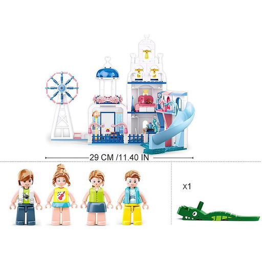 Конструктор Розовая Мечта Sluban «Дом с бассейном», 446 деталей