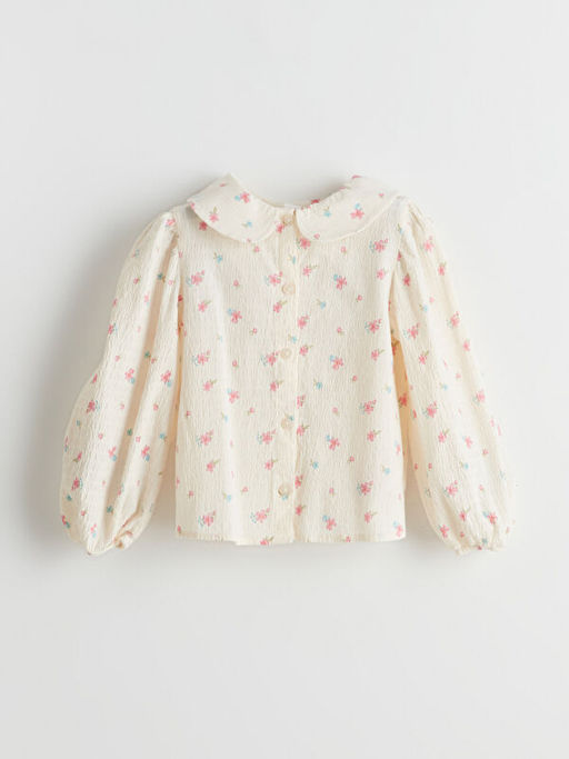 Bebe Yaka ?i?ekli K?z ?ocuk G?mlek