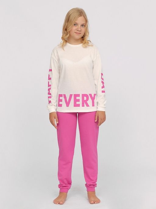 CRB wear/CSJG 50102-21 Комплект для девочки (джемпер, брюки),экрю/Ex.Cherubino