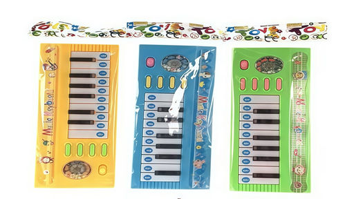 Электропианино на батар., 3цв. в ассорт. (Y23508002) в пакете 27*11см