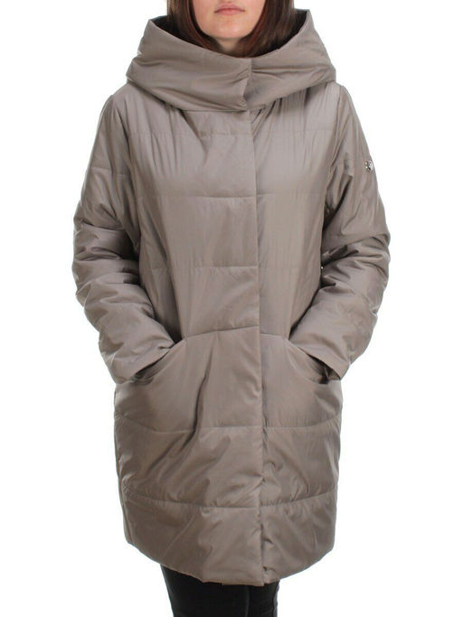 22225 DK.BEIGE Куртка демисезонная женская (100 гр. синтепон) - Фабричный китай фото 2