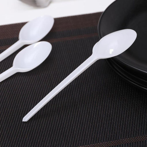 Цена за 100 шт. Ложка одноразовая «Стандарт», пластик, 16 см, столовая, белая