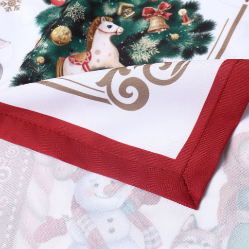 Скатерть новогодняя Доляна «Радостные моменты» 145×180 ± 3 см, 100% п/э