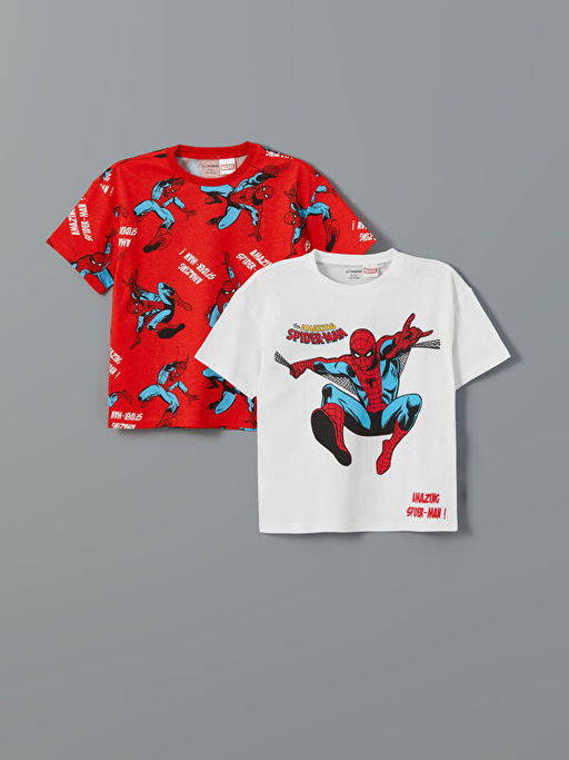 Spider-Man Bask?l? Erkek ?ocuk Ti??rt 2li