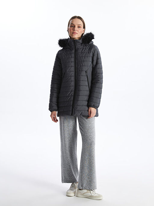 Kad?n Kap??onlu D?z ?i?me Mont - Waikiki фото 3