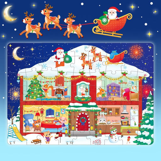 Светящийся пазл Новогодние хлопоты, 63 детали - Puzzle time фото 11