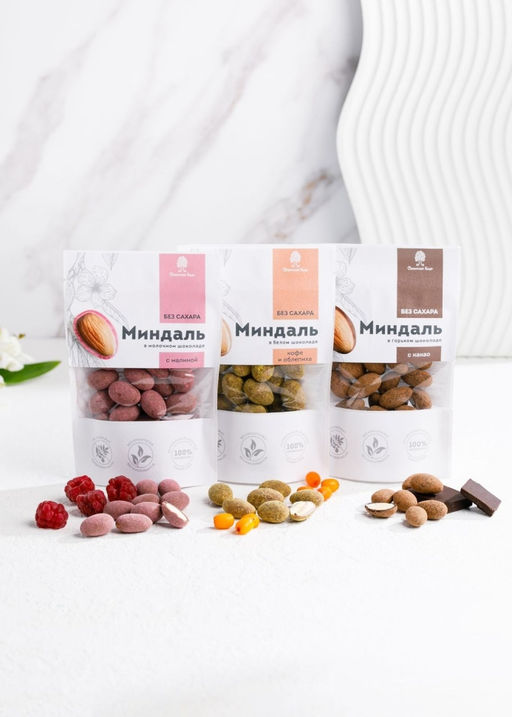 ? Миндаль в горьком шоколаде без сахара с корицей, 60 г - Сибирский кедр фото 7