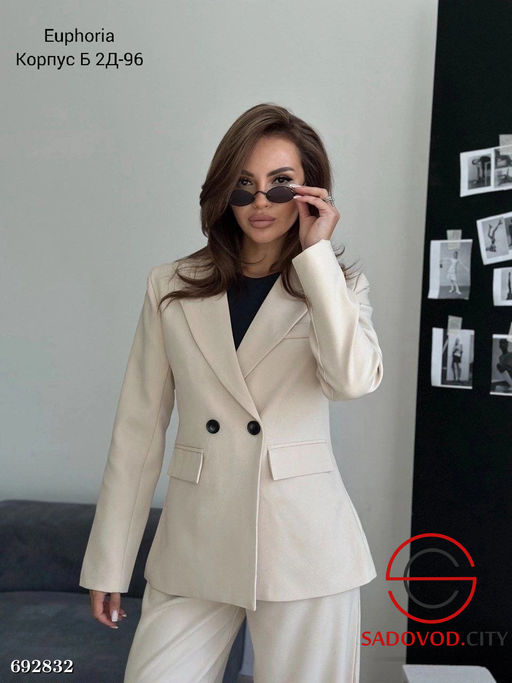 Классический женский костюм двойка с брюками палаццо - Bruno фото 6