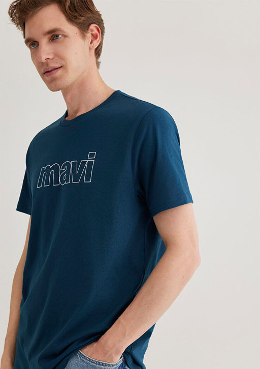 Mavi Logo Bask?l? Mavi Tisort  фото 2