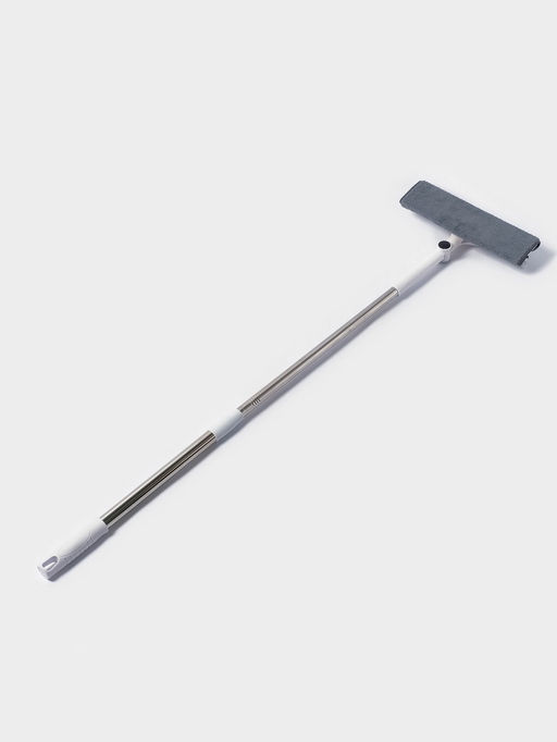 Окномойка бабочка, стальная телескопическая ручка, микрофибра, поворот на 180°, 27×7×114(137) см