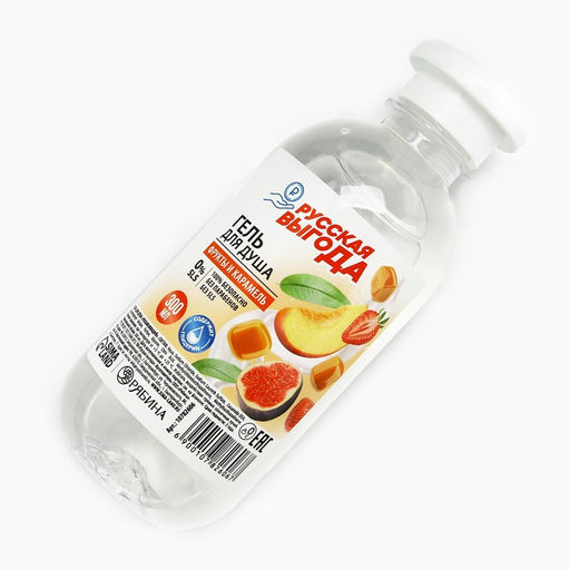 Цена за 2 шт. Гель для душа РУССКАЯ ВЫГОДА, 300 мл, аромат фруктов и карамели