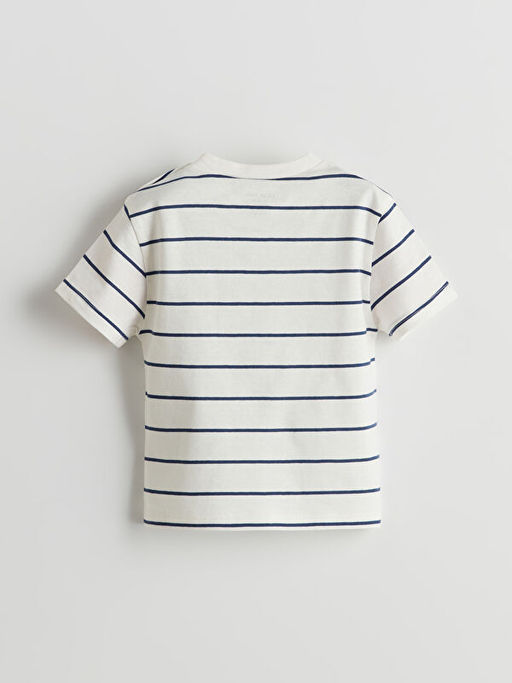 Bisiklet Yaka ?izgili Erkek Bebek Ti??rt 2li