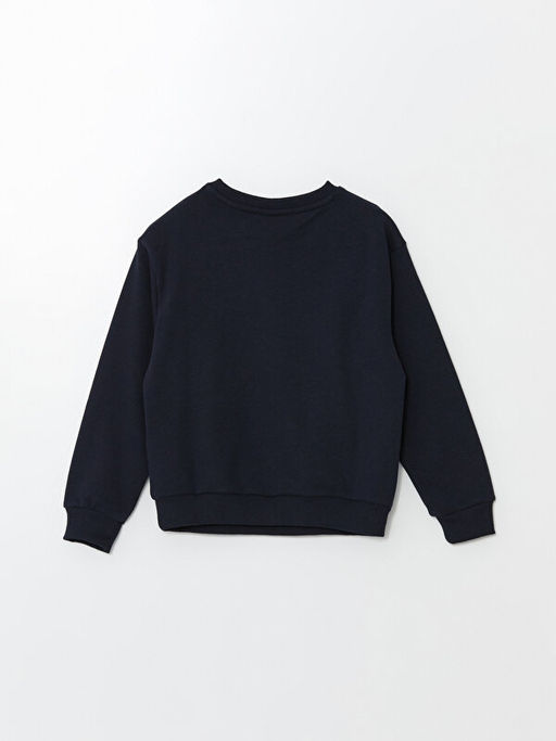 Bisiklet Yaka Bask?l? Uzun Kollu Erkek ?ocuk Sweatshirt - Waikiki фото 3