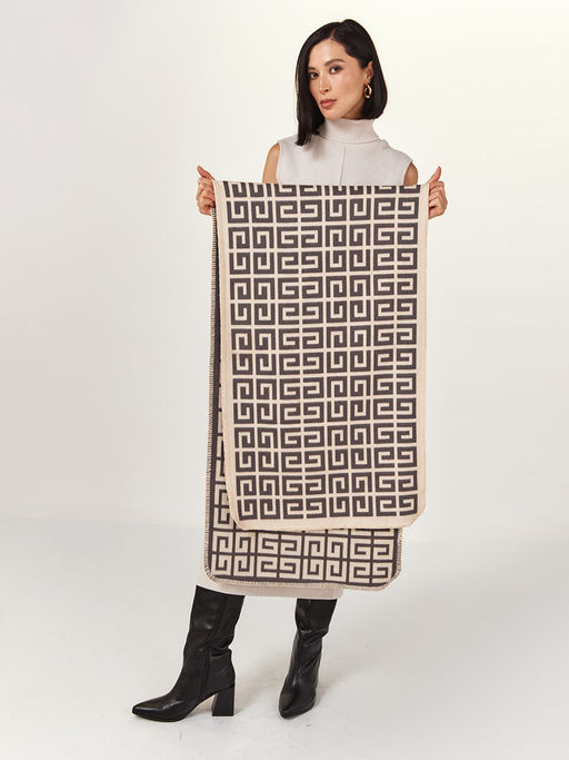 в составе ШЕРСТЬ  и КАШЕМИР Большой, мягкий, теплый  двусторонний палантин - Tantino фото 13