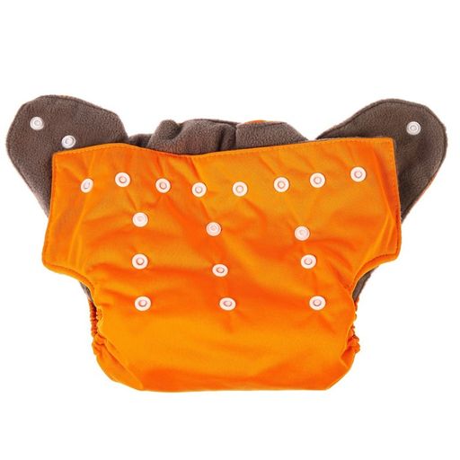 Трусики-подгузник, многоразовый, угольно-бамбуковая ткань, цвет оранжевый, от 0-36 мес. - Крошка я фото 8