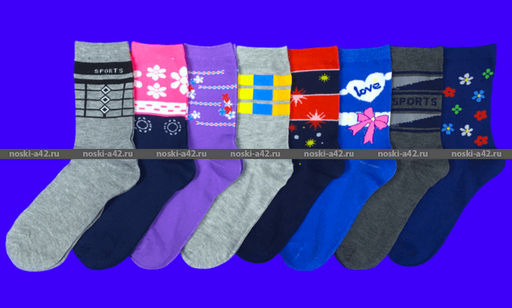 Цена за 10 пар. Носки женские Компьютерные XL (33-35) - Weiwei фото 5