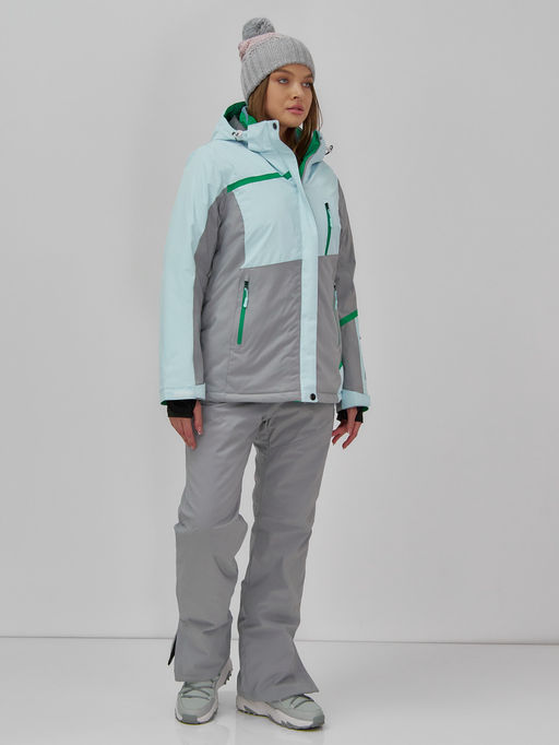 Горнолыжный костюм женский зимний голубого цвета 0709_1Gl - Chunmai фото 9