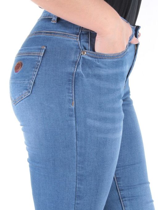 L0132 BLUE Джинсы зауженные женские Vickys Love - Фабричный китай фото 5