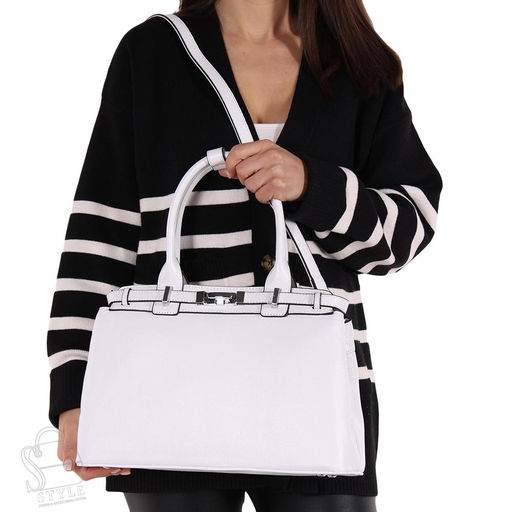 Сумка женская кожаная 98068 white Velina Fabbaino-Safenta/30 в Новосибирске