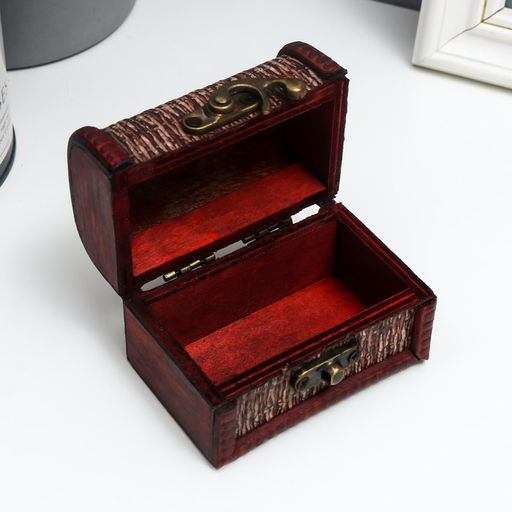 Шкатулка для украшений «Сундучок. Плетёнка», дерево, 6.3×8.8×6.5 см