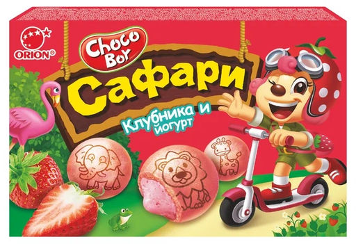 Чоко-Бой 39г Сафари Клубника и Йогурт