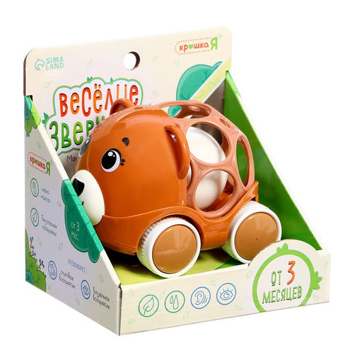 Погремушка - машинка «Весёлые зверята. Мишка»