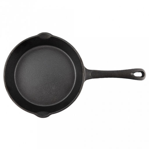 Сковорода чугунная д20см, h4,5см, длина 35,5см, литая ручка, "My Real Iron Cook" (Китай)
