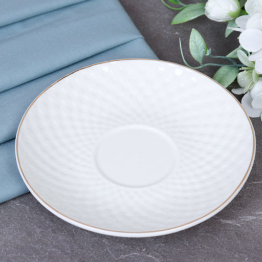 Чайный набор 12 предметов 250 мл / TC69M-12G 230 /уп 8/ Плетёнка костяной фарфор - Галеонтрейд фото 6