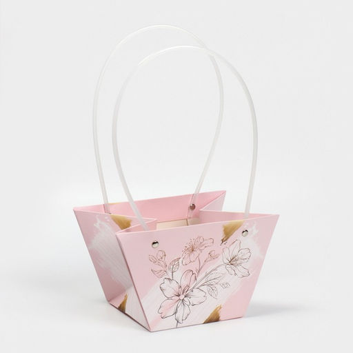 Пакет влагостойкий для цветов Нежность, 20?12?12 см