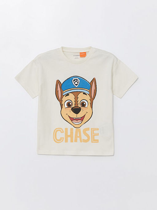 Bisiklet Yaka Paw Patrol Bask?l? Erkek ?ocuk Ti??rt