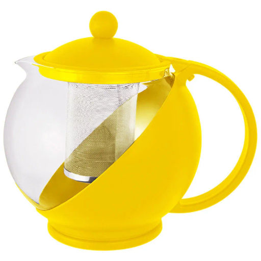 Чайник заварочный РТР-01-500ML (стекло, пластик корпус, металл.ситичко) 910101 /Mallony/  фото 4