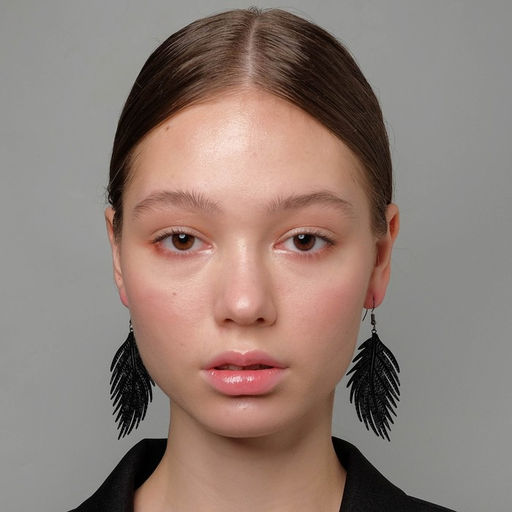 Серьги металл Папоротник листочек цвет чёрный - Queen fair фото 3