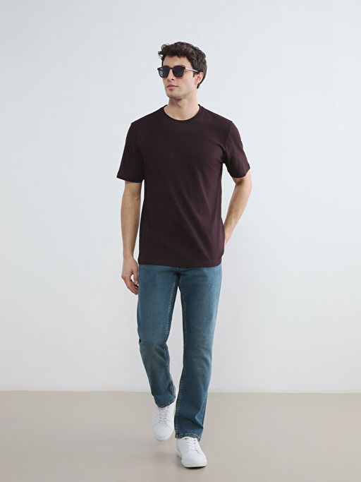 Bisiklet Yaka Penye Erkek Ti??rt