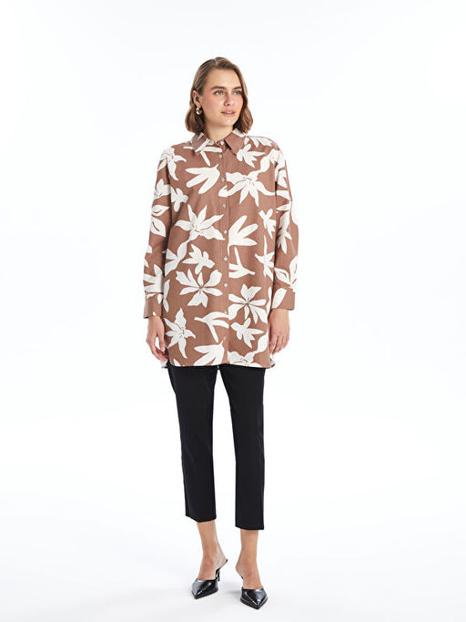 Desenli Oversize Kad?n G?mlek Tunik