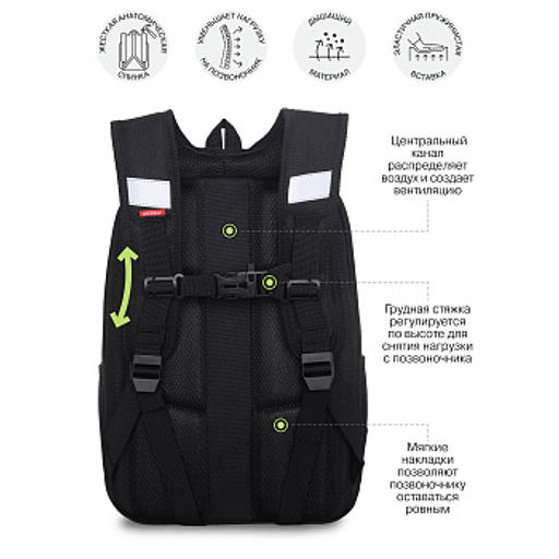 RAw-695-9 Рюкзак школьный с обвесом - Grizzly фото 15