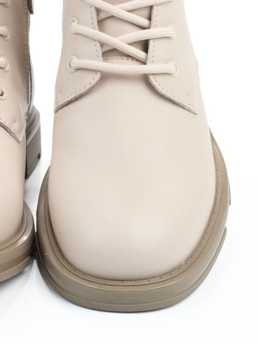 01-M43-15 BEIGE Ботинки демисезонные женские (натуральная кожа)
