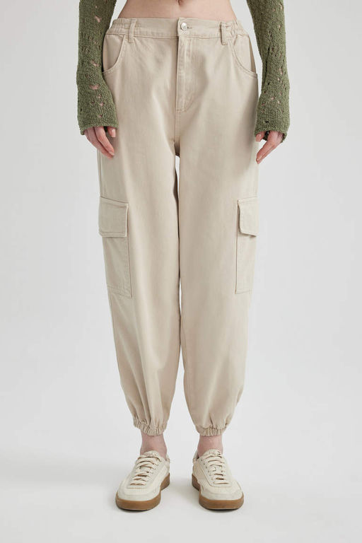 Брюки Cool Cargo Jogger из габардина - Defacto фото 4