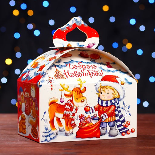 Цена за 5 шт. Подарочная коробка Угощение к чаю , Сундучок 18,5 х 12,5 х 16,5 см - Simaland фото 2