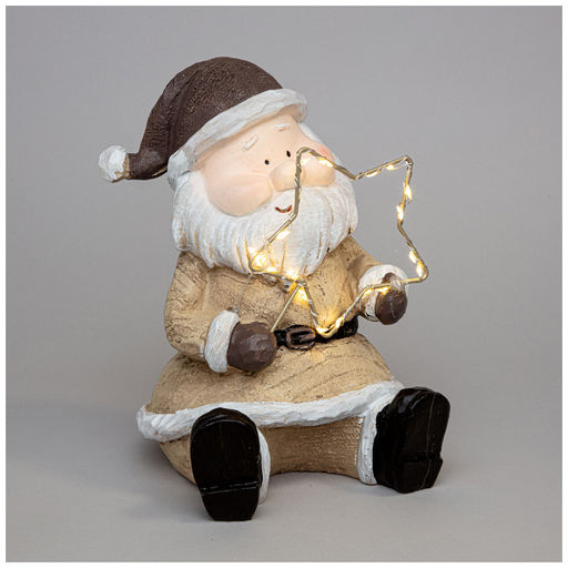 ФИГУРКА ДЕД МОРОЗ С LED-ПОДСВЕТКОЙ 15,5*16,5*21,3 СМ - Lefard фото 5