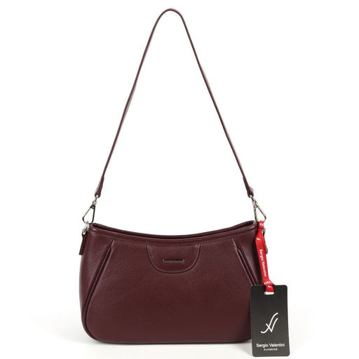 Женская кожаная сумка Sergio Valentini SV-80021 ВайнРед фото 2