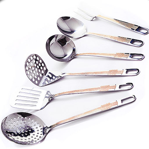 40453 Набор кухонных принадлежностей 7пр на подставке нерж/ст MB (х12) - Mayer&boch фото 3