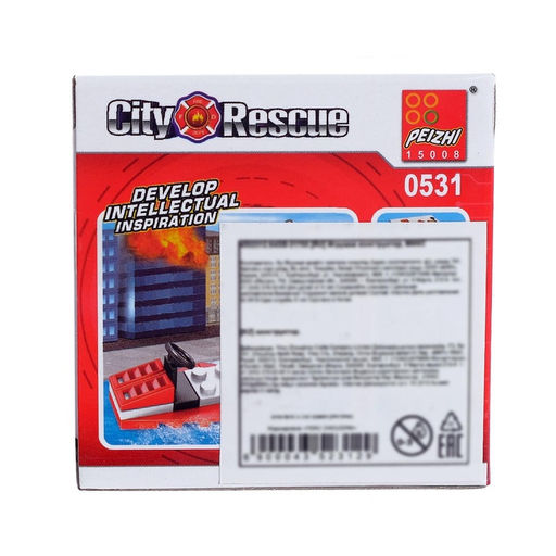 Конструктор блочный «Пожарный внедорожник», 25 деталей