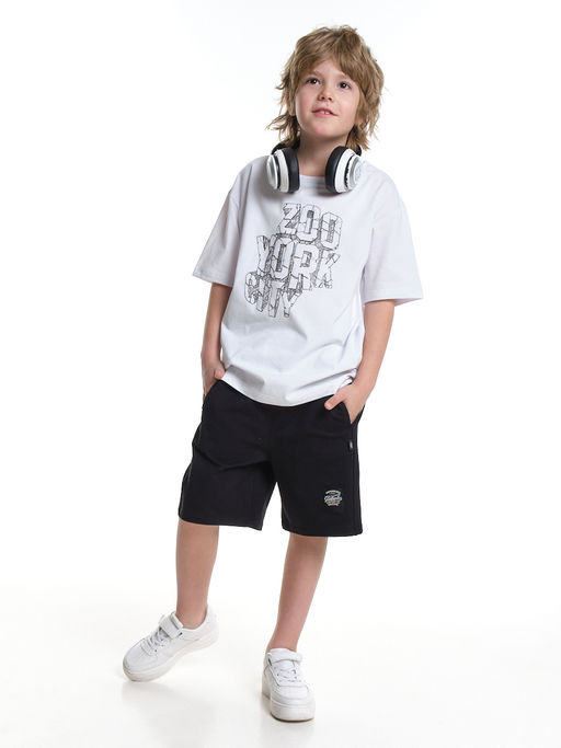 Футболка для мальчика с принтом 22-9017 белый - Mini maxi фото 4